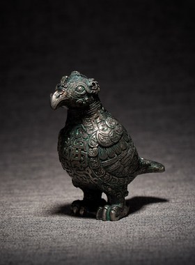 河北博物院国宝回家子乍弄鸟尊摆件博物馆纪P念文物文创礼品树脂