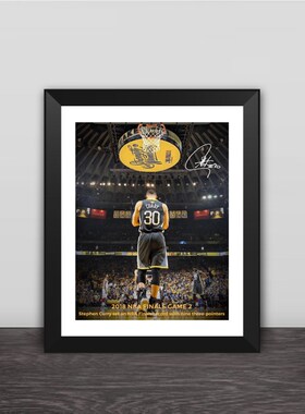 勇士队73胜全队签名复刻款实木相B框 画框 装饰品 库里汤普森 包
