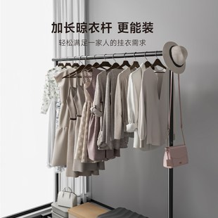 晾衣架落地家f用卧室挂衣服折叠单杆简易室内宿舍移动晒凉衣帽架