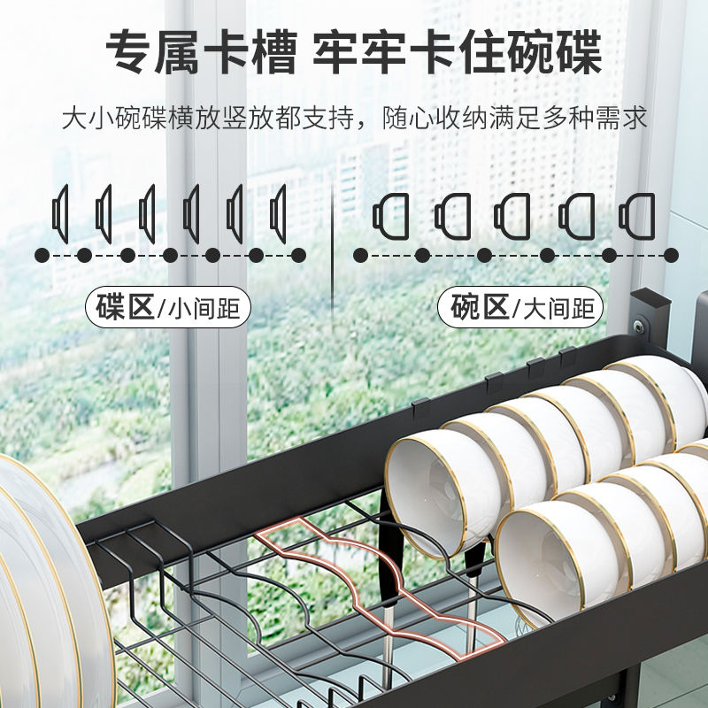 厨房水槽置物架台面多功能碗碟收纳架洗碗池碗槽S放碗架碗盘沥水