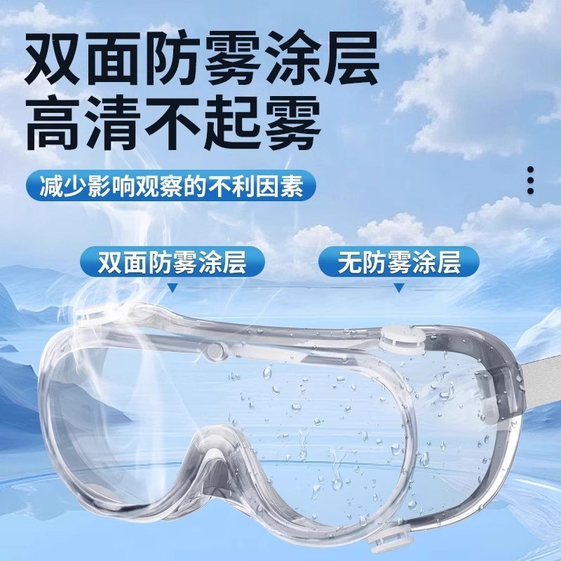 护目镜防灰尘不起雾防飞溅劳保防风沙自行车骑行登W山风镜可戴眼