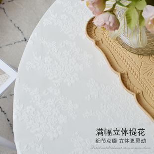 复古盖巾韩式 小圆桌桌布蕾丝欧j式 甜品台布家用圆形茶几桌布ins风