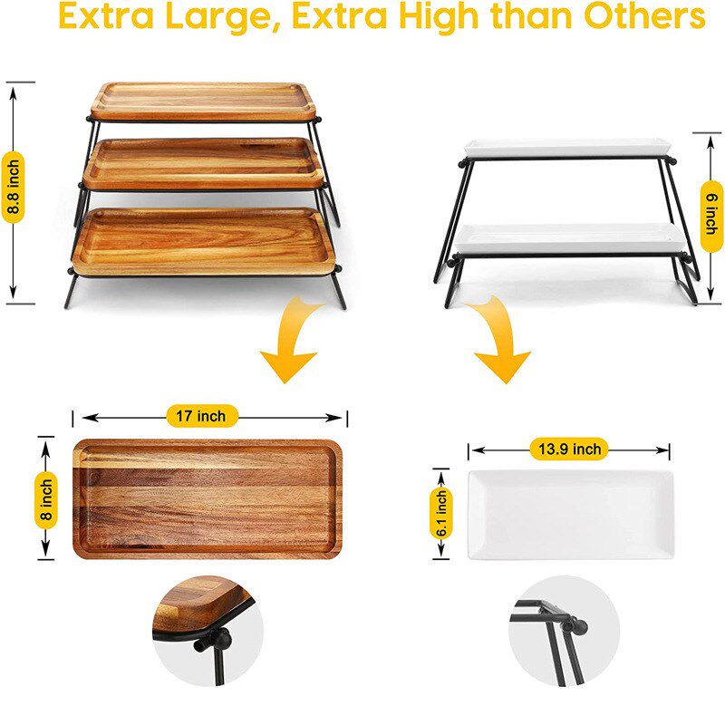 相思木托a盘派对聚餐桌面点心摆台便携式野餐托盘户外可折叠置物