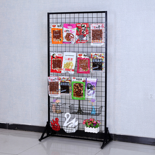 铁艺网片展示货架落地网架收纳幼儿园作品饰品柜移动铁.丝网格置