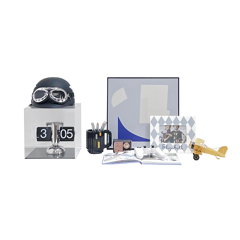 儿童房摆件男孩j房桌面装饰飞行员主题哈雷盔样板间小孩房软装摆