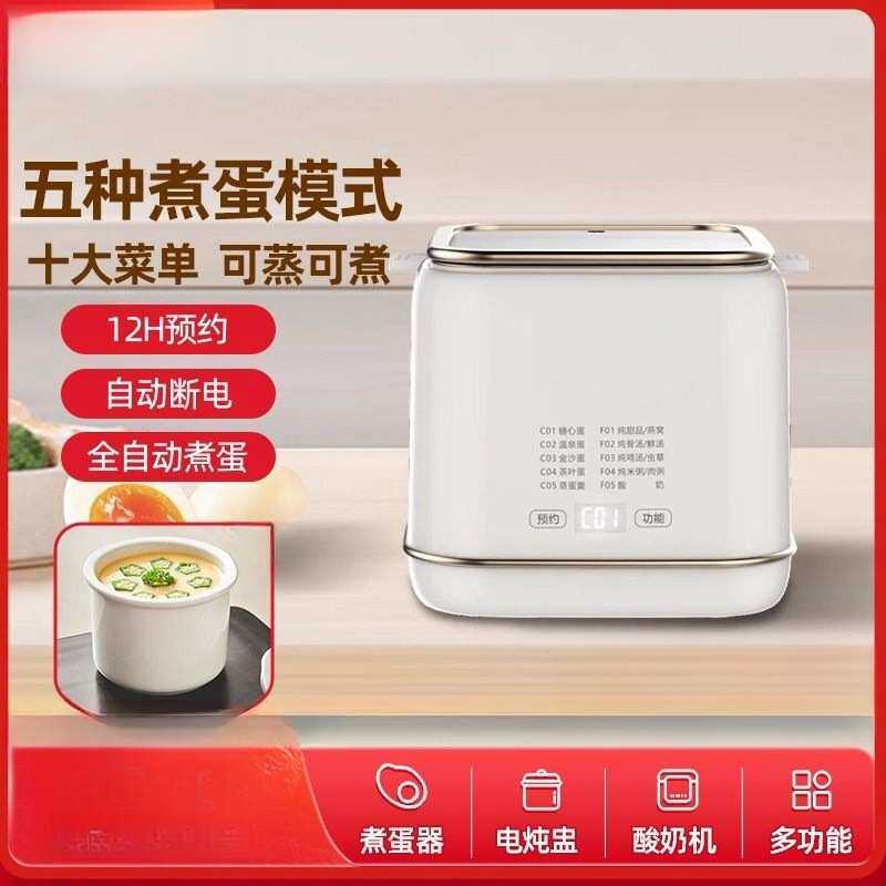 家用煮蛋器宿舍早餐蒸蛋器全自动小型电炖锅隔水炖家用酸奶机跨境