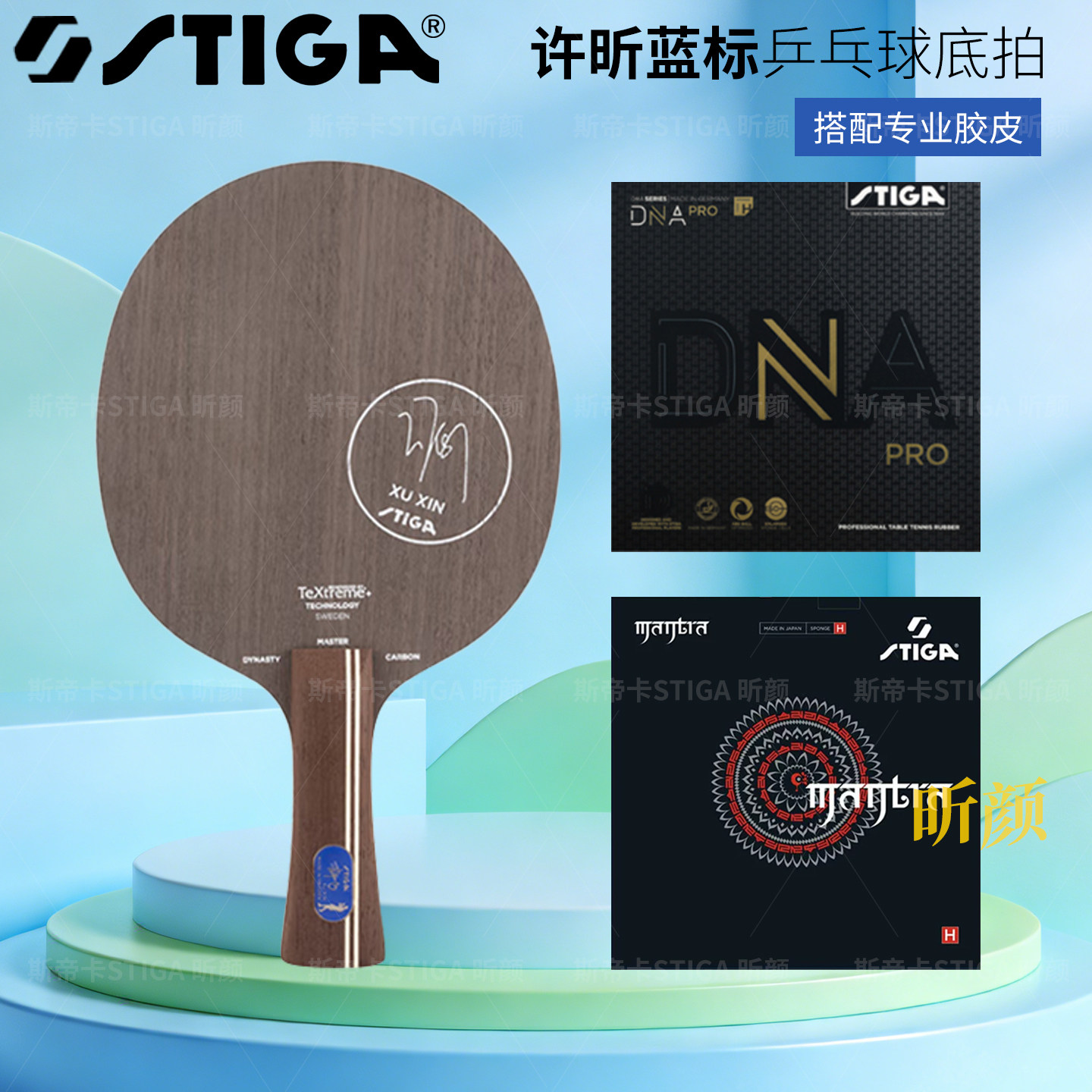STIGA斯蒂卡蓝标许昕金标/碳素王朝乒乓球底板专用快攻乒乓球拍