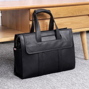 2024新款男士公文包真皮手提包大容G量多隔层商务通勤牛皮单肩斜