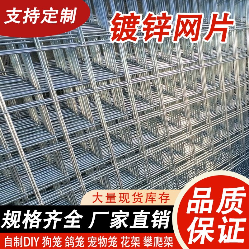 镀锌铁丝电焊网片建o筑网格养殖隔离网加粗狗笼子钢丝围栏防护网