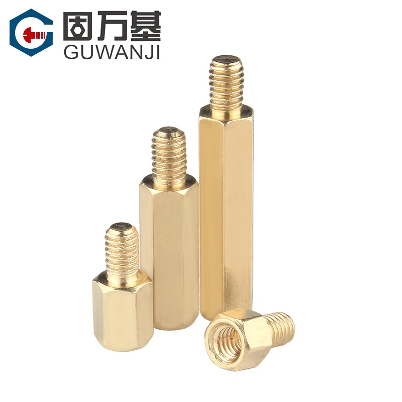 铜柱M3b单头六角铜螺柱机箱主板螺丝隔离柱电路板接线支柱+3+4+5+