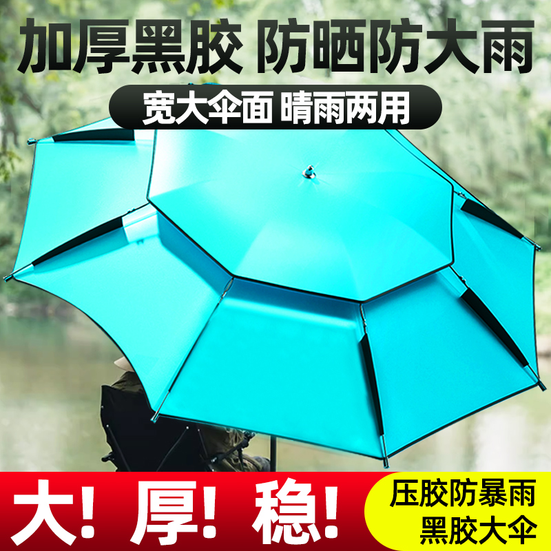 速发向钓鱼伞加厚大钓布雨防风户外防晒多伞能便携垂伞功带地插