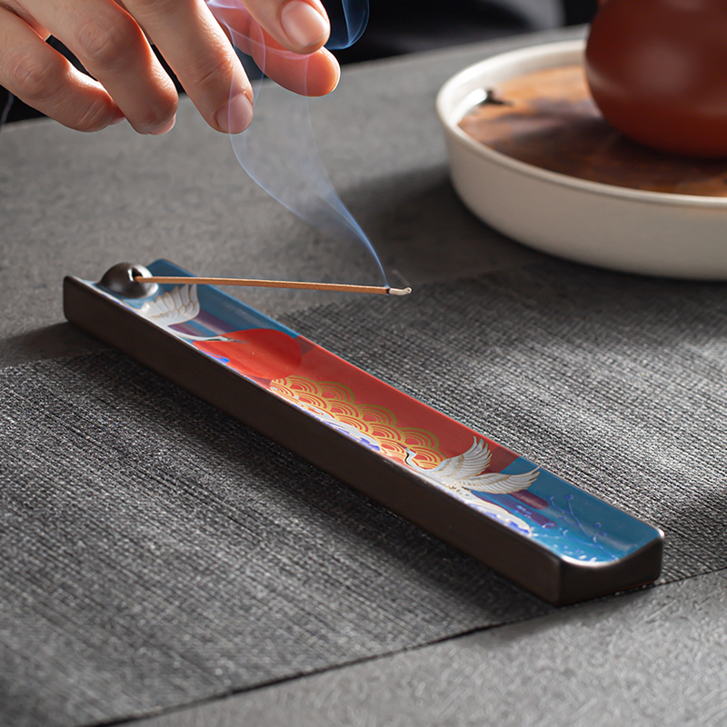 速发陶瓷线香香家用室内禅意檀香卧炉炉创意线香插香座香薰炉