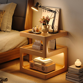 速发灯实木床室柜新款 带全床边收纳柜替代品小户型家用卧头床头置