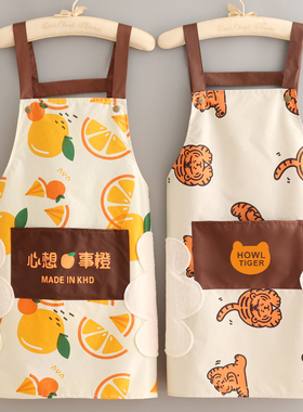 速发防水时房做饭围裙厨约家用可爱简尚新款洋气餐饮工作服上班男