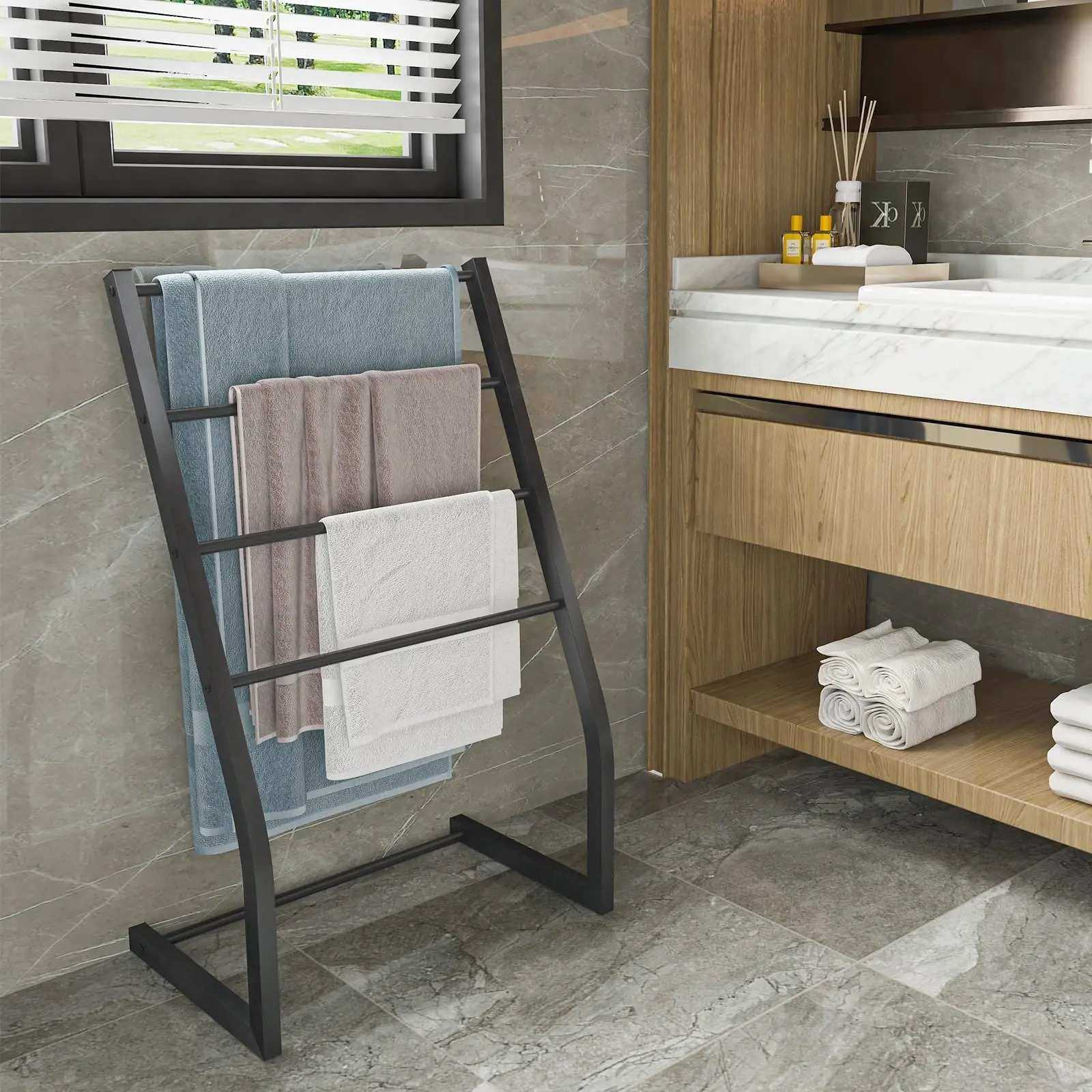 浴室落地式毛巾架多功能毯子浴巾梯型挂架卫生间浴巾收纳挂杆支架,模玩/动漫/周边/娃圈三坑/桌游,模型制作工具/辅料耗材,淘宝优惠券,粉丝福利购,淘宝优惠卷