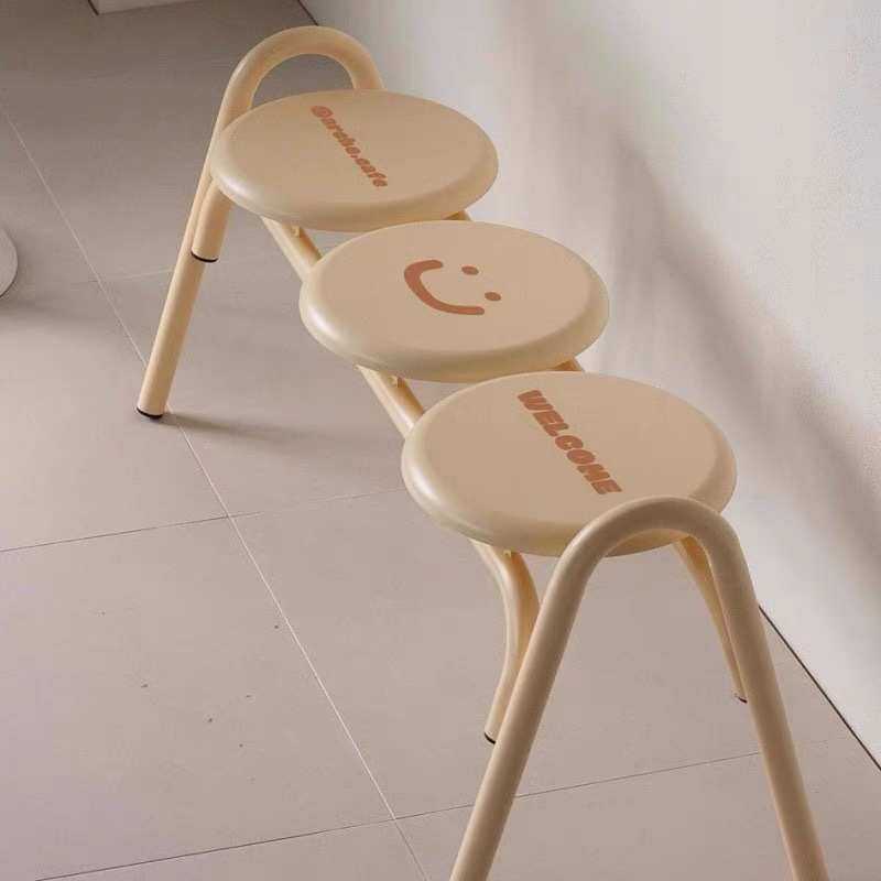 ins风户外桌椅奶茶咖啡店庭院露台长凳公园椅奶油风商业街长凳