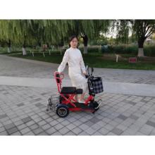 单人轻便锂电代步三轮车小型家用折叠电动车