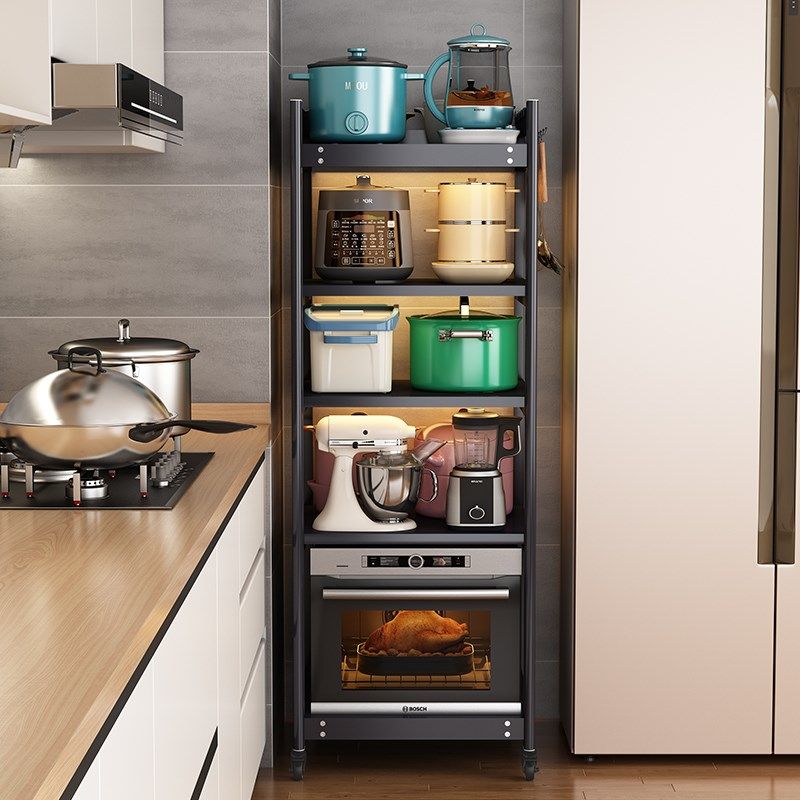 厨房烤箱置物架多层落地大尺寸嵌入式洗碗机消毒柜微波炉架子收纳