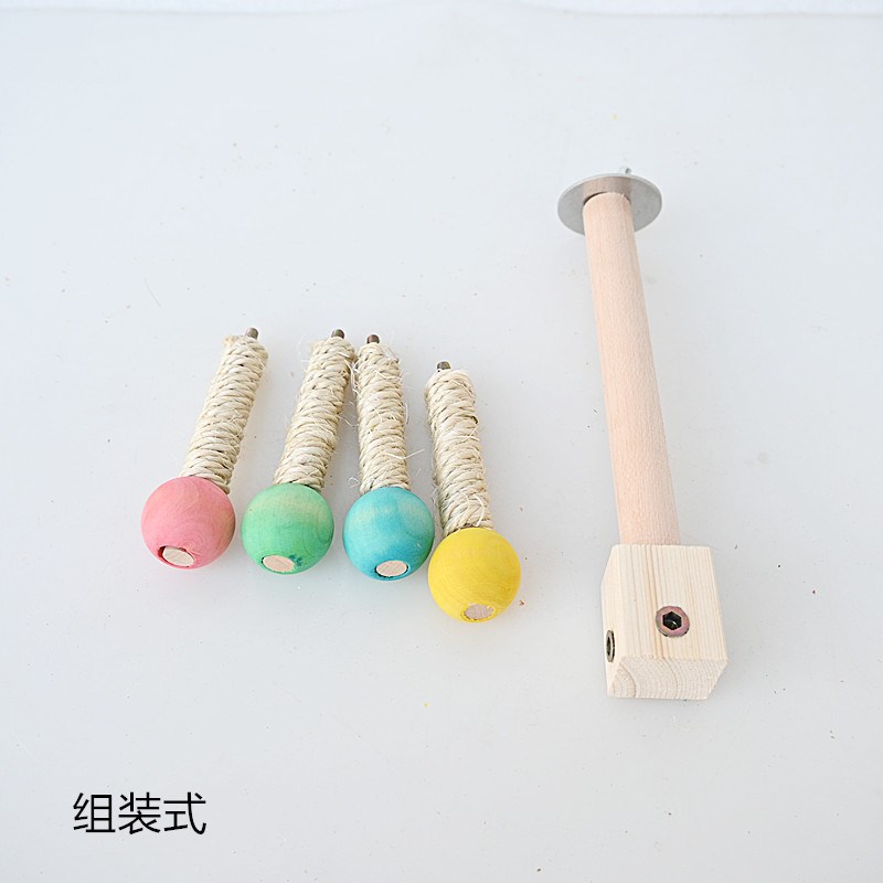 鹦鹉空中旋转站架笼内带啃咬棒玄风虎皮牡丹磨爪笼子用品鸟玩具