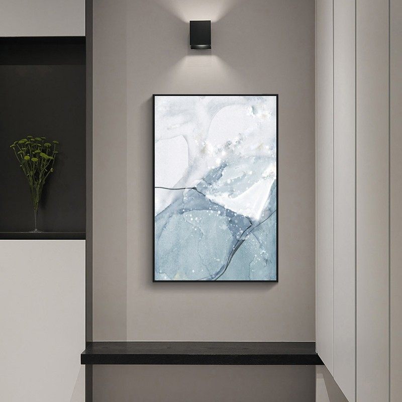 淡蓝色块几何北欧新中式艺术抽象水彩线条水墨油画装饰画玄关画,家居饰品,现代装饰画,淘宝优惠券,粉丝福利购,淘宝优惠卷