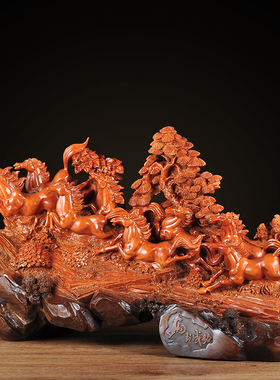 八骏雄风马摆件工艺品客厅招财办公室老板桌马的装饰乔迁开业礼品