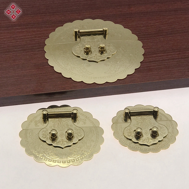 樟木箱铜配件锁扣搭扣纯铜仿古箱扣老式家具五金箱子锁片锁鼻