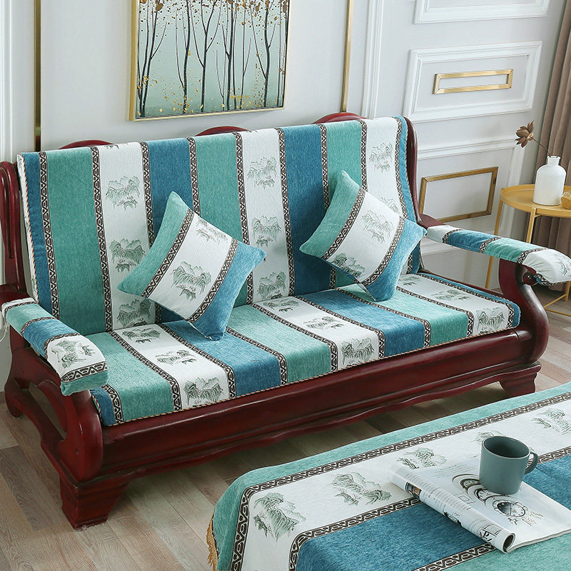中式沙发垫套实木罩巾四季通用老式木头新中式坐垫带靠背123组合,居家布艺,沙发垫,淘宝优惠券,粉丝福利购,淘宝优惠卷