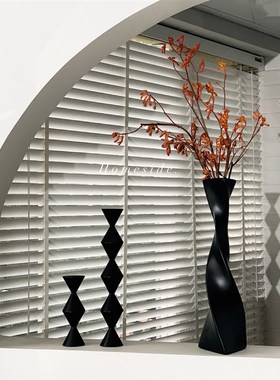 Homeside无尽之柱摆件实木烛台布朗库西抽象几何桦木雕塑民宿装饰