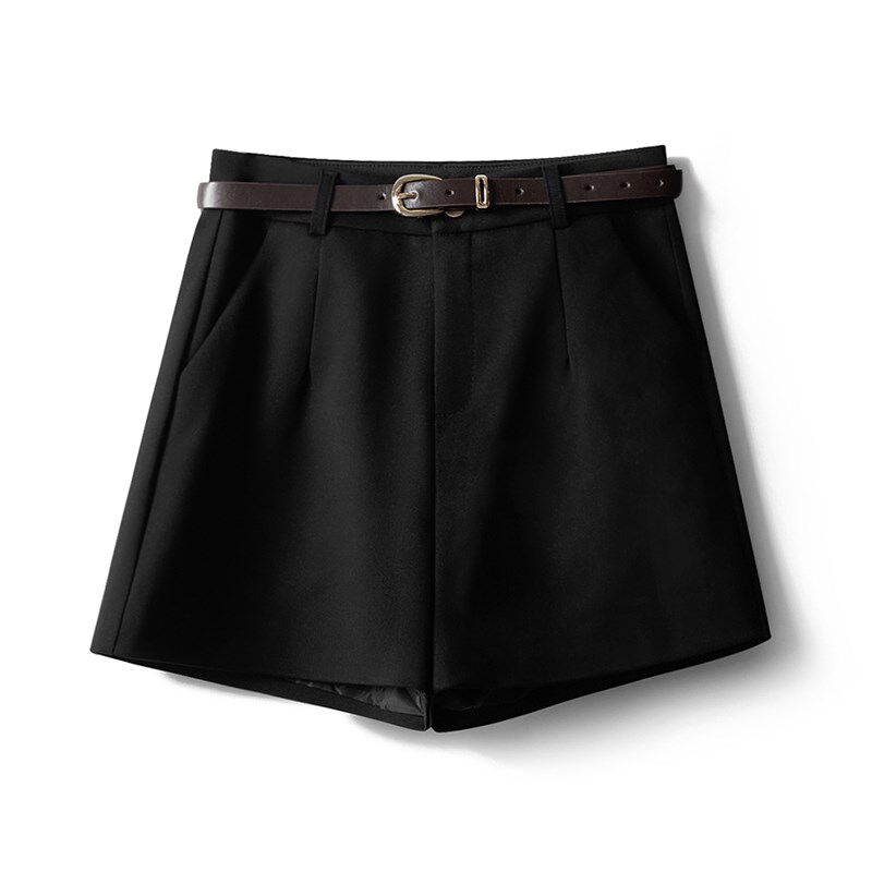 灰色西装短裤女春夏小个子2024新款高级西裤高腰休闲a字阔腿裤秋