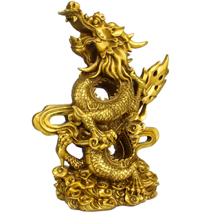 朴器 铜祥龙呈瑞摆件 铜生肖龙摆件 铜龙摆件