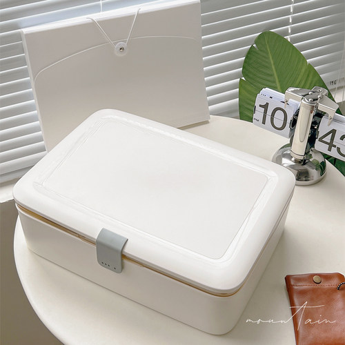 家用重要证件收纳盒文件资料风琴包索引文件夹房产户口本整理箱子