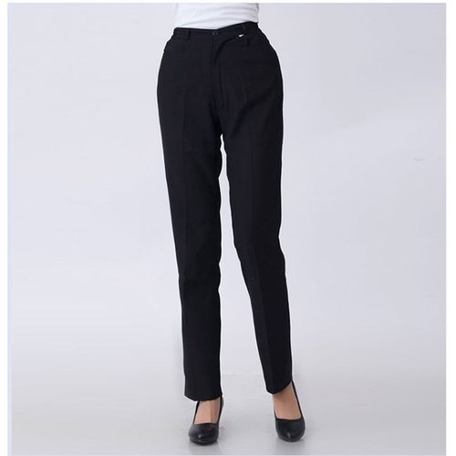 新颖鼎恒保洁服酒店工作服餐厅百搭直筒裤新款 保洁裤咖啡色女裤