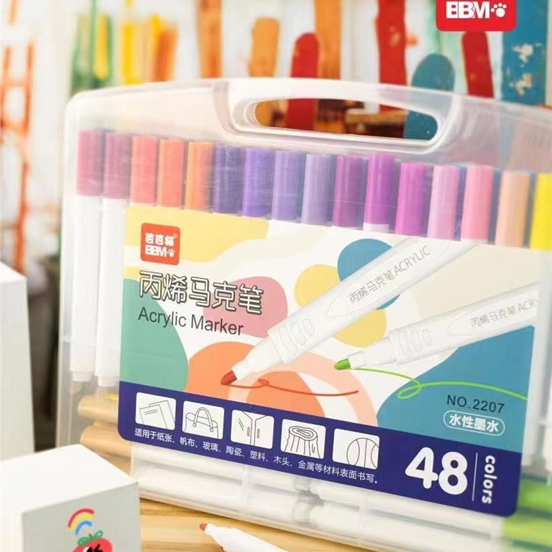 芭芭猫丙烯马克笔防水手绘画画可用作陶瓷手作玻璃石头帆布DIY等