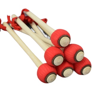 六道木实木胶杆手工缠制红色锣锤锣点大锣槌小铜锣锤敲锣棒铜锣棒