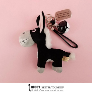 创意呲牙驴钥匙扣毛绒大嘴小毛驴公仔礼物包挂件钥匙链儿童摆件女