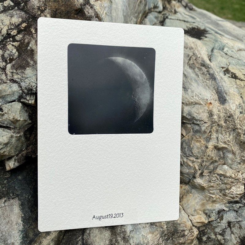 生日出生当天的月球胶片贺卡片定制简约小清新创意透光藏字高级感