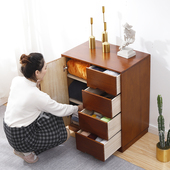 全实木斗柜简约客厅收纳柜卧室柜子抽屉式 储物柜 五斗柜多功能整装