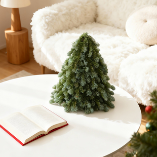 圣诞节新款仿真诺贝松圣诞树桌面摆件咖啡厅客厅室内装饰布置道具