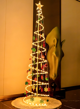 彩灯直播间led旋转灯小红书同款target树灯星星室内布置装饰灯串