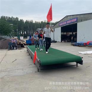 糧食卸車輸送機 車機水平小型皮帶傳送機移動式 皮帶散料袋裝 移動裝