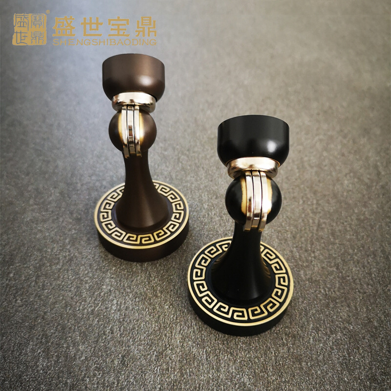 厂家批发MX-108圆底半圆欧洲金咖啡金中式纯铜门吸全铜锁铜拉手