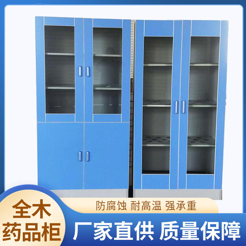 定制实验边台直供木质药品柜资料实验室药品收纳柜化学药品实验柜