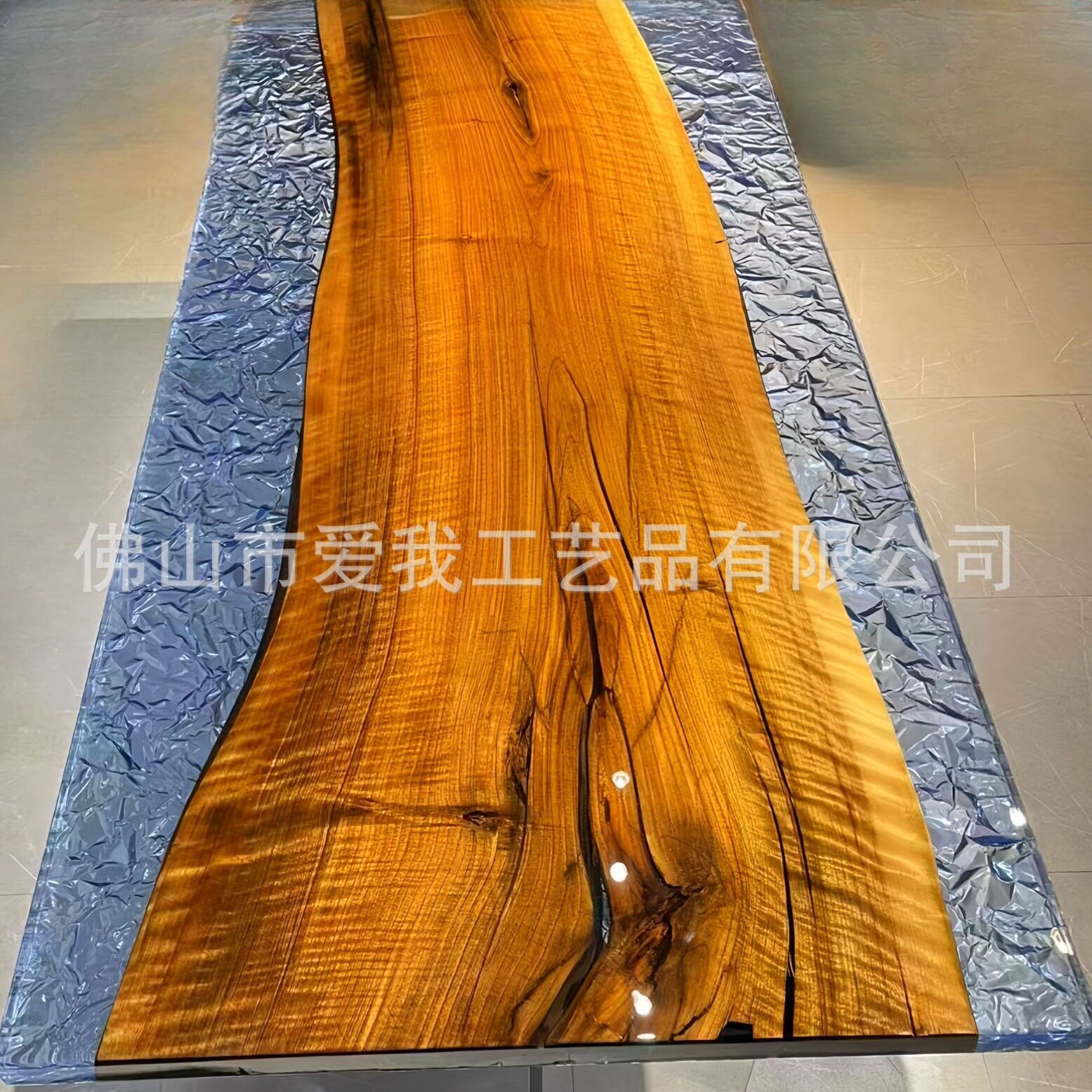 实木树脂桌大板茶桌茶几大板实木树脂桌茶台北欧餐桌现代家用茶桌