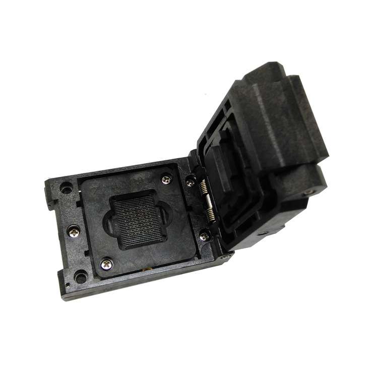 HMILUBGA63-0.8翻盖弹片老化座nand flash清空座 BGA63烧录座