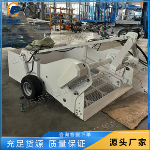 小型沙滩垃圾清理机 拖拉车带戈壁沙滩筛石机 牵引式沙滩清洗车