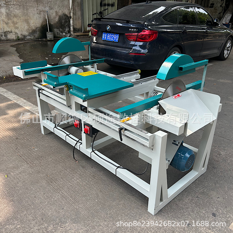 木工断木锯自动双端齐头锯多段断料锯木工裁板锯自动双头两边锯