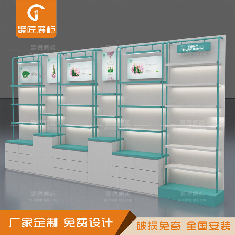 商场店铺中岛柜货架进口彩妆展柜新款潮流化妆品展示柜饰品展示台
