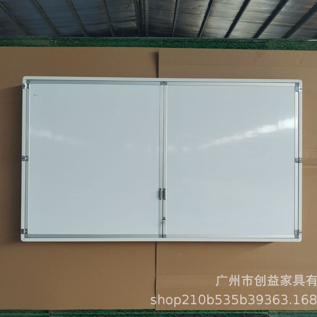 两折叠双开白板学校一体机黑板绿板教室挂式90度180可折叠