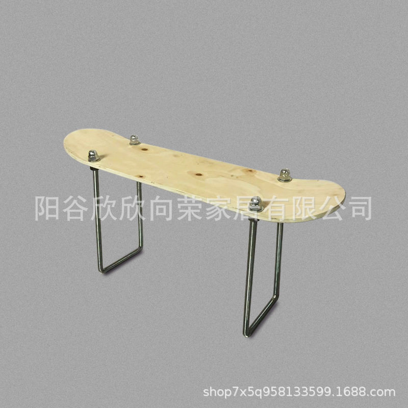 工业风铁艺壁挂滑板置物架