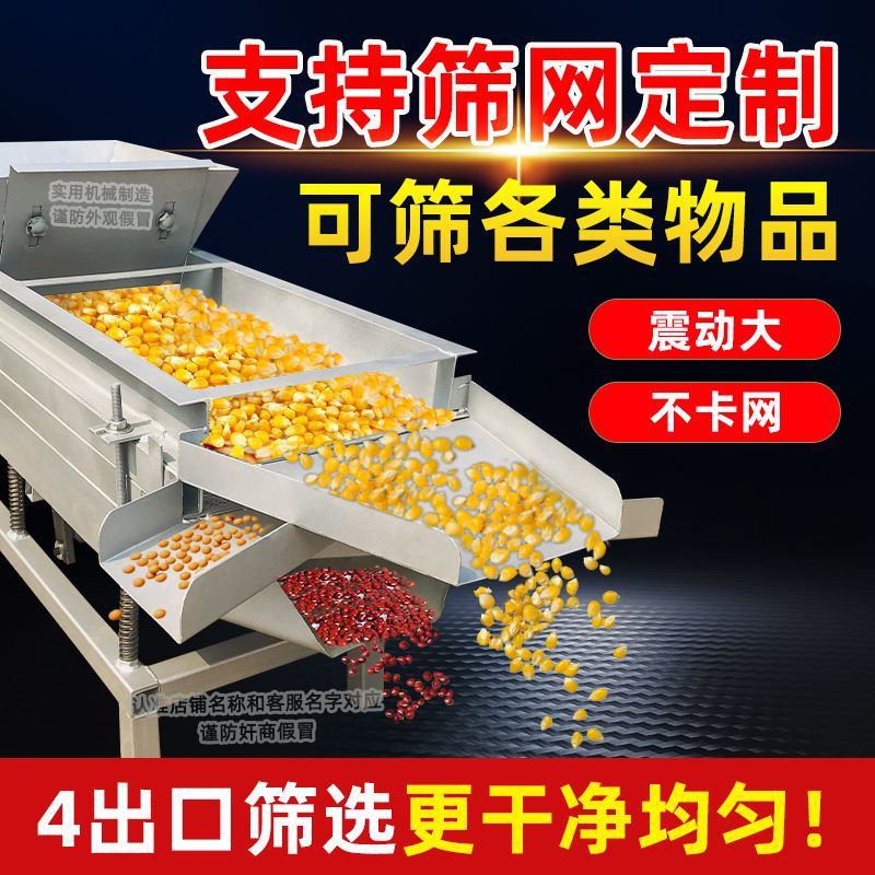 工业小型震动筛直线筛坚果种子